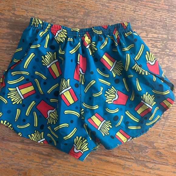 BOA Colorful French Pry patterned Shorts women's small - Picture 5 of 5